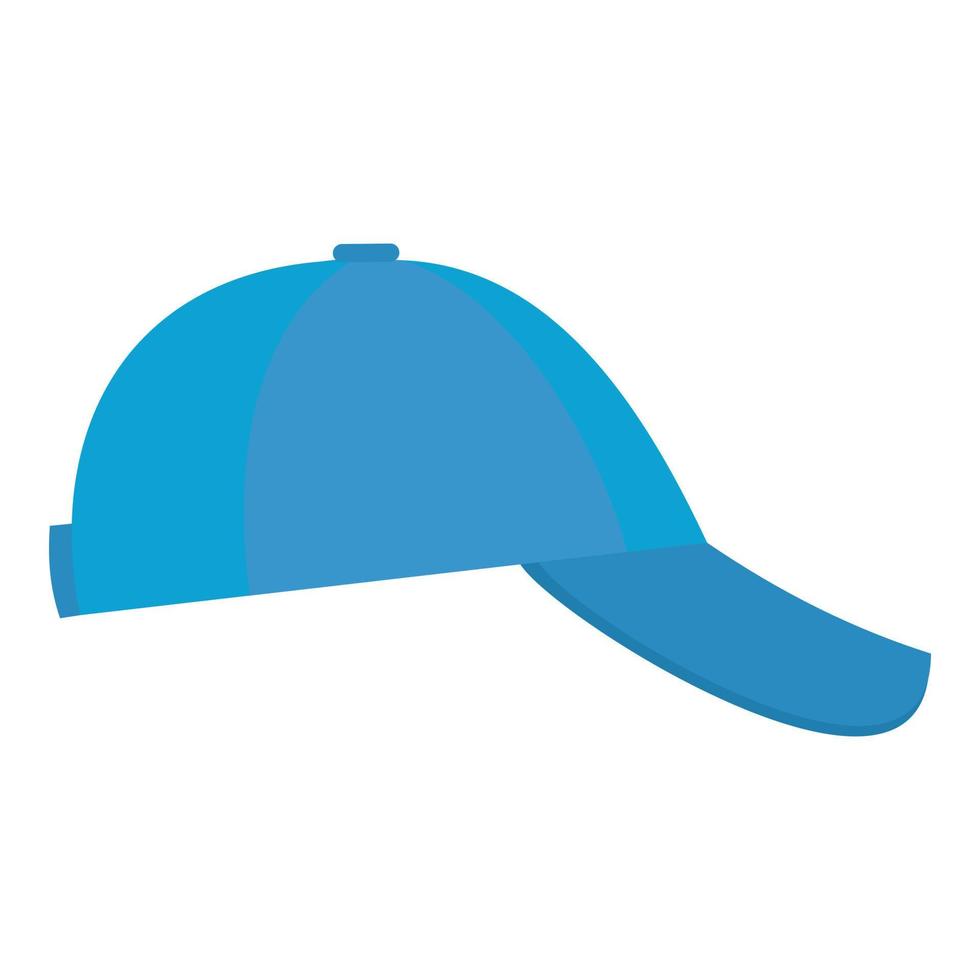 Baseball cap on side icon, flat style. vector