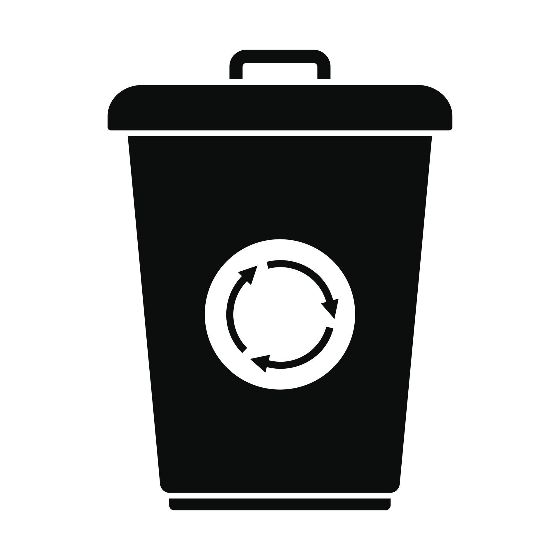 Recycling bin icon, simple style 14423964 Vector Art at Vecteezy