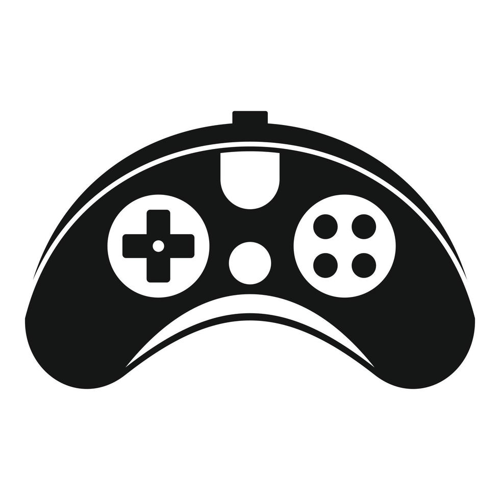 Plastic gamepad icon, simple style vector