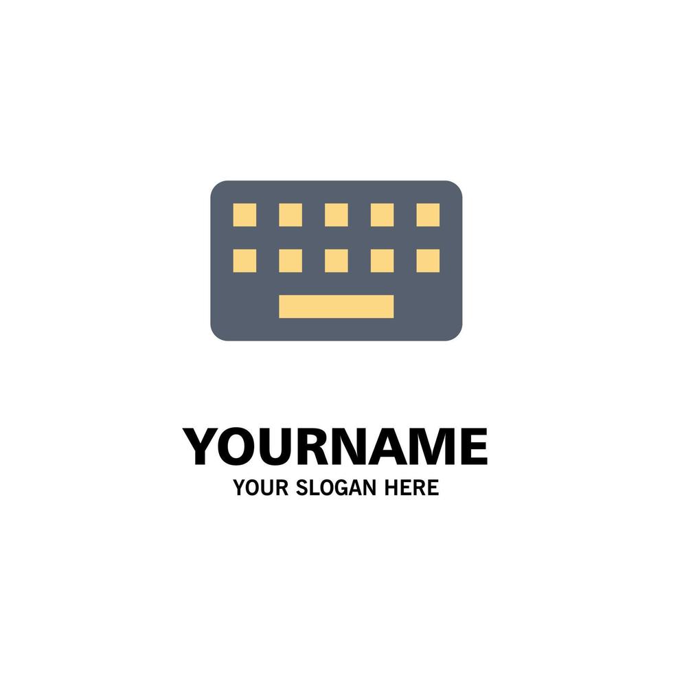 KeyBoard Typing Board Key Business Logo Template Flat Color vector