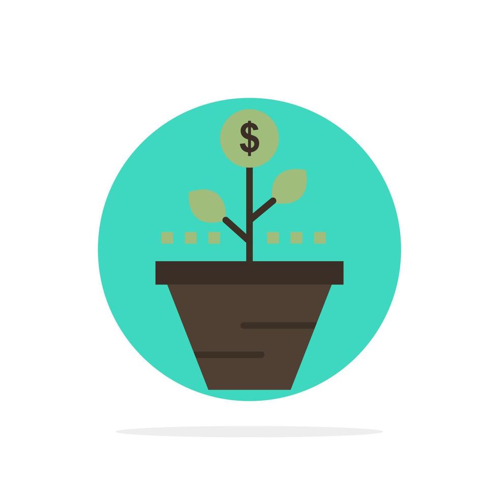 Growth Business Care Finance Grow Growing Money Raise Abstract Circle Background Flat color Icon vector