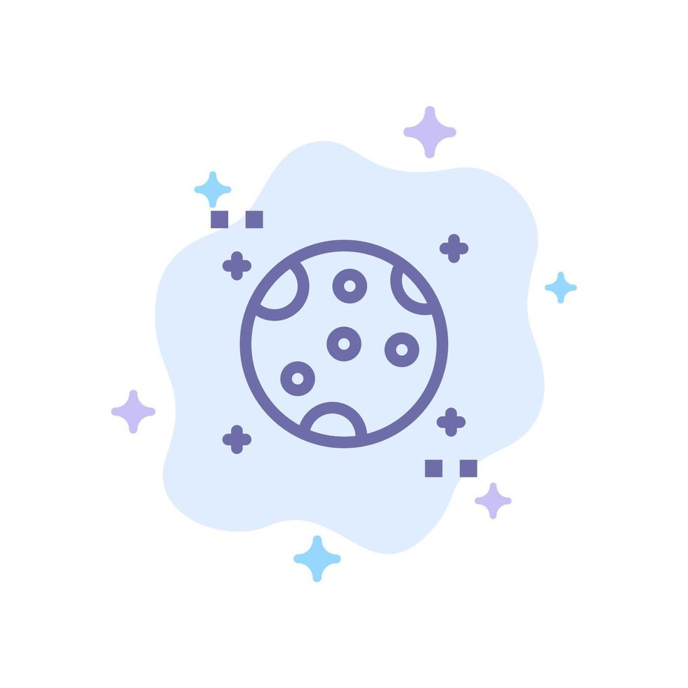 Astronomy Moon Space Blue Icon on Abstract Cloud Background vector