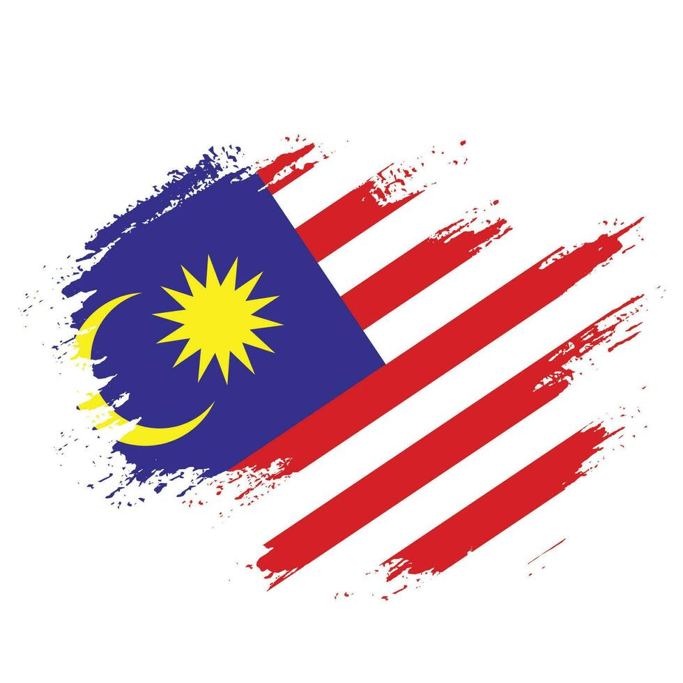 New colorful texture Malaysia flag vector