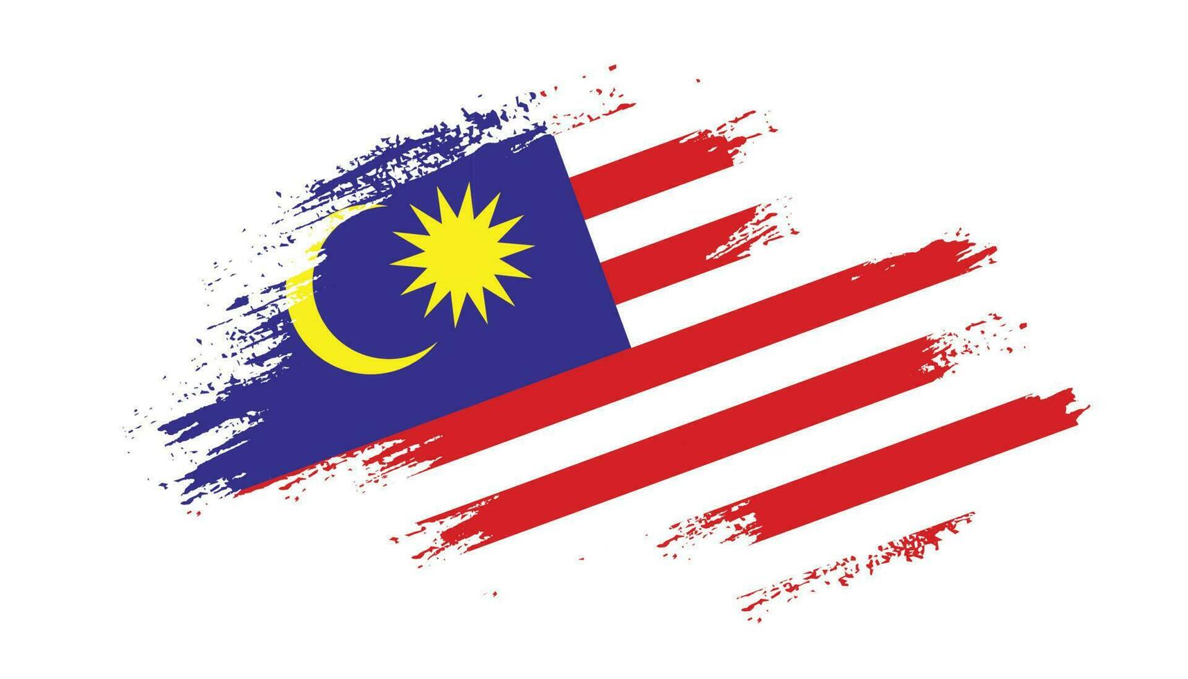 Texture effect Malaysia flag vector