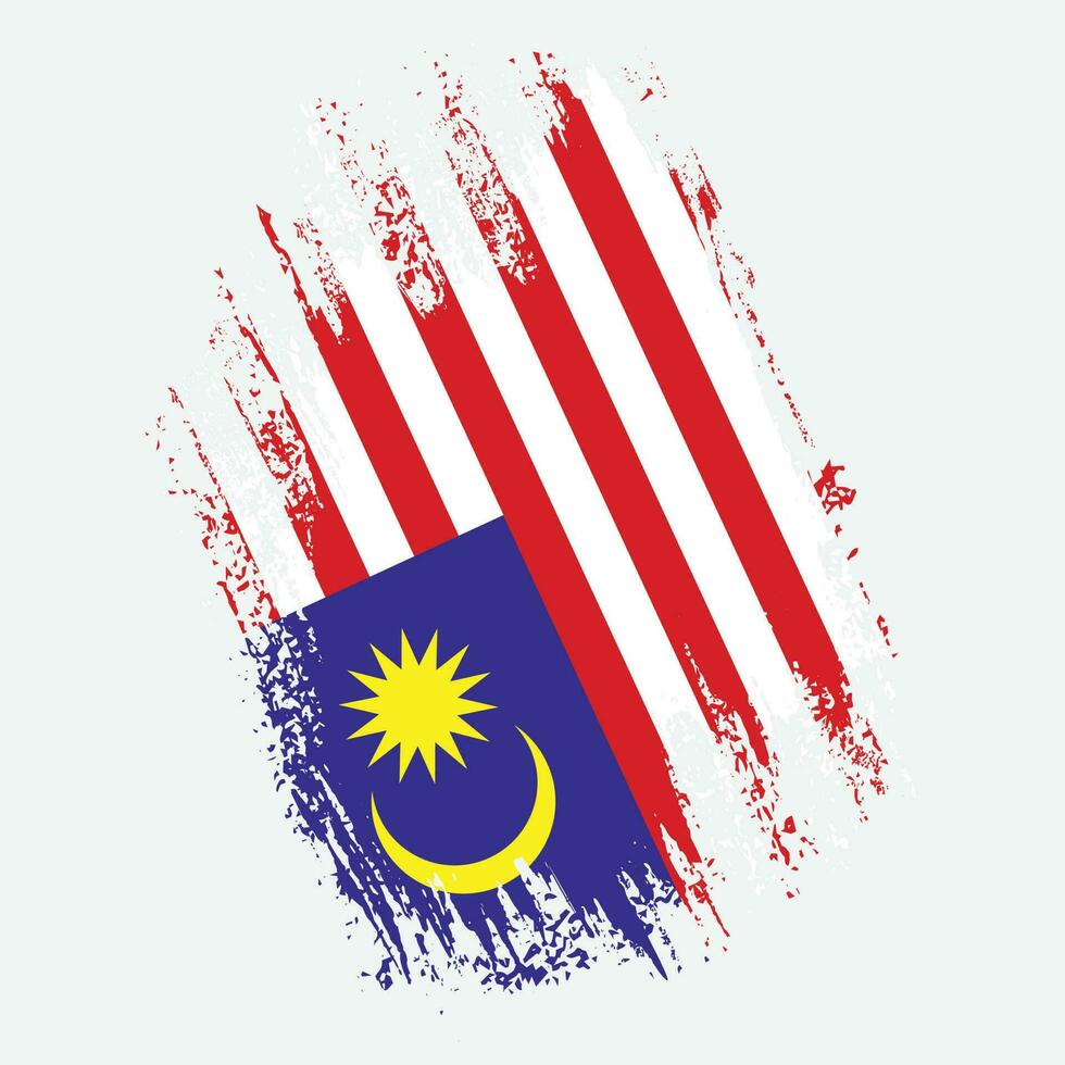 Professional Malaysia texture flag vector design