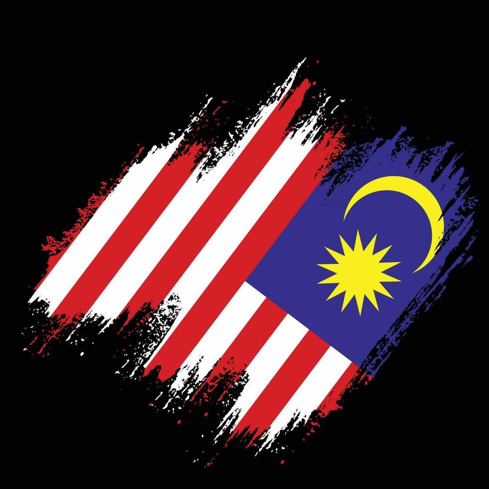 Colorful abstract Malaysia flag design vector