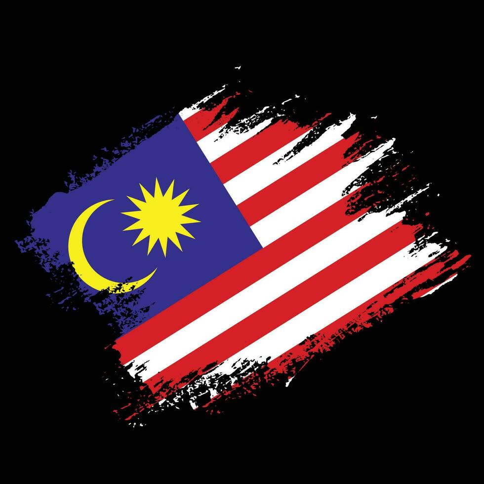 Malaysia splash flag vector