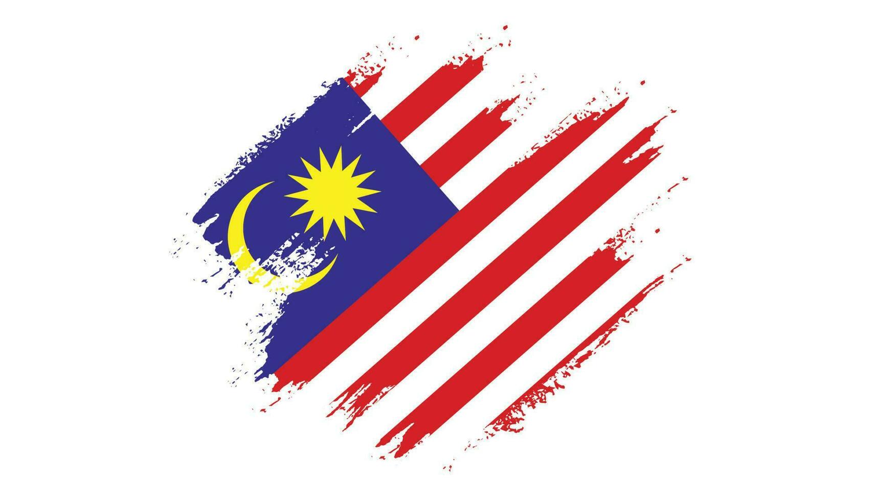 New Malaysia faded grunge flag vector