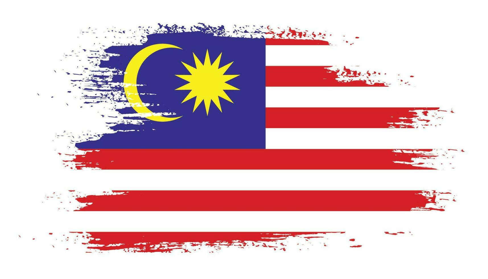 vector de bandera de grunge abstracto de malasia