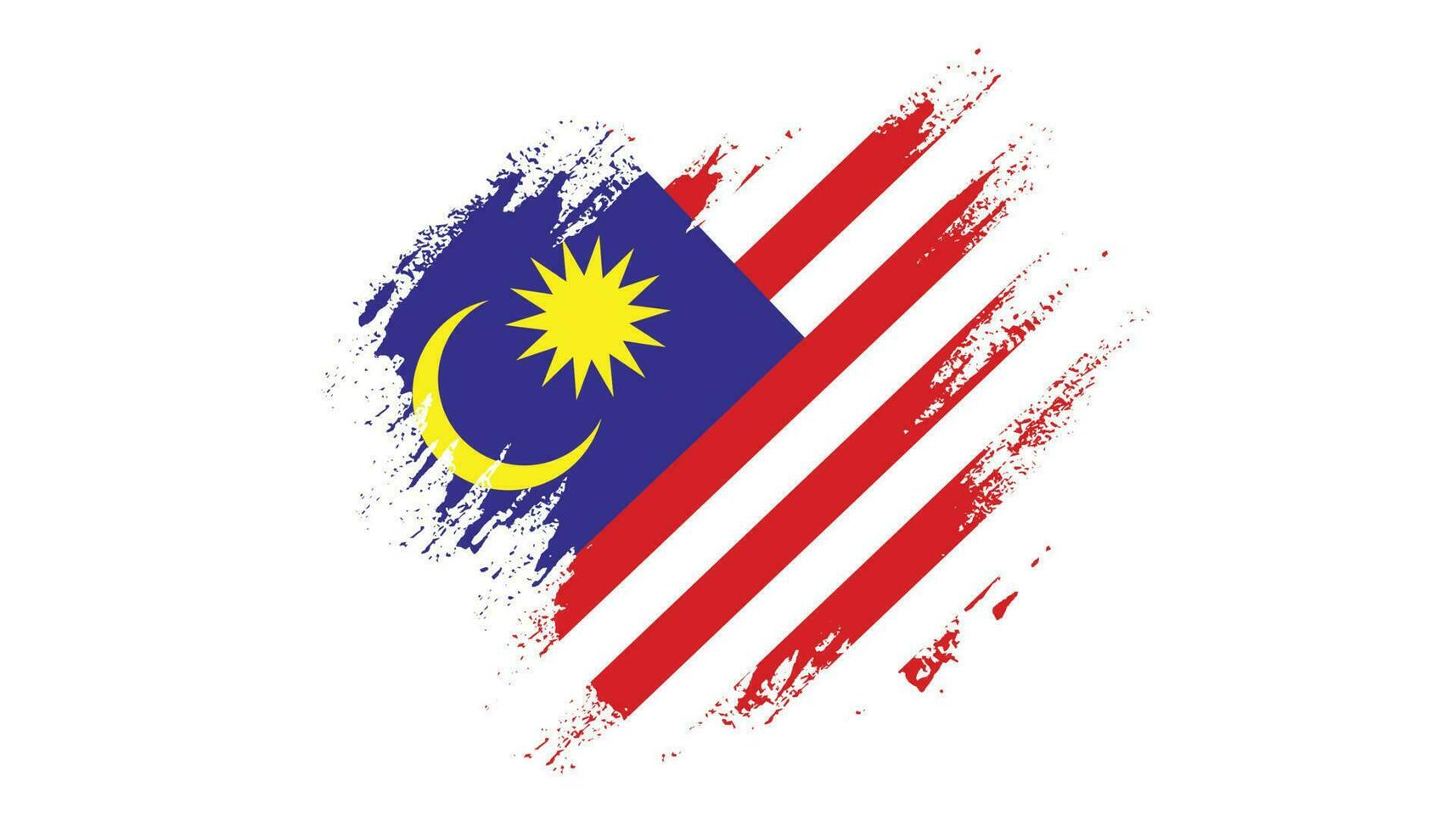 Professional Malaysia grunge flag vector