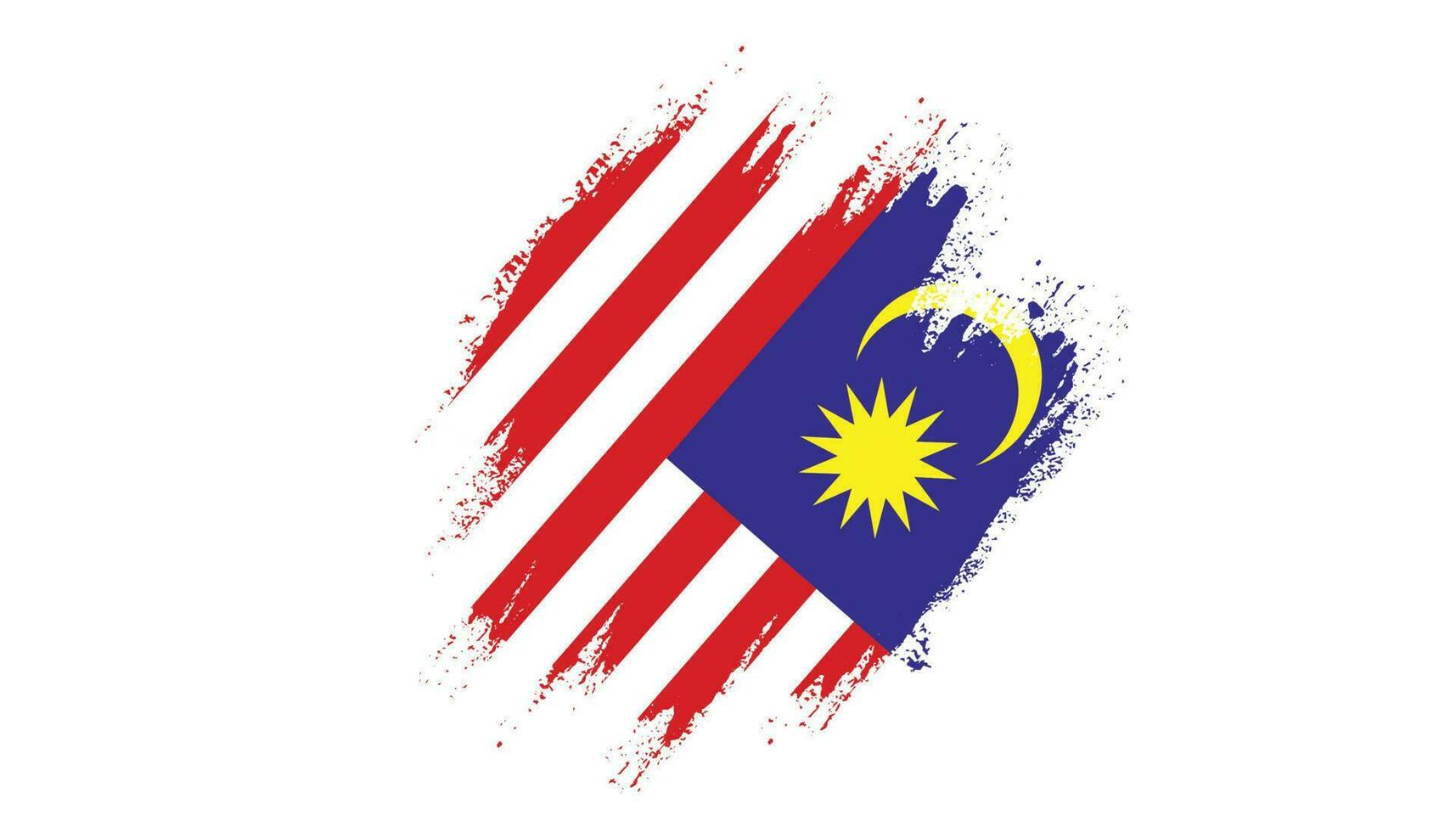 Malaysia distressed grunge flag vector