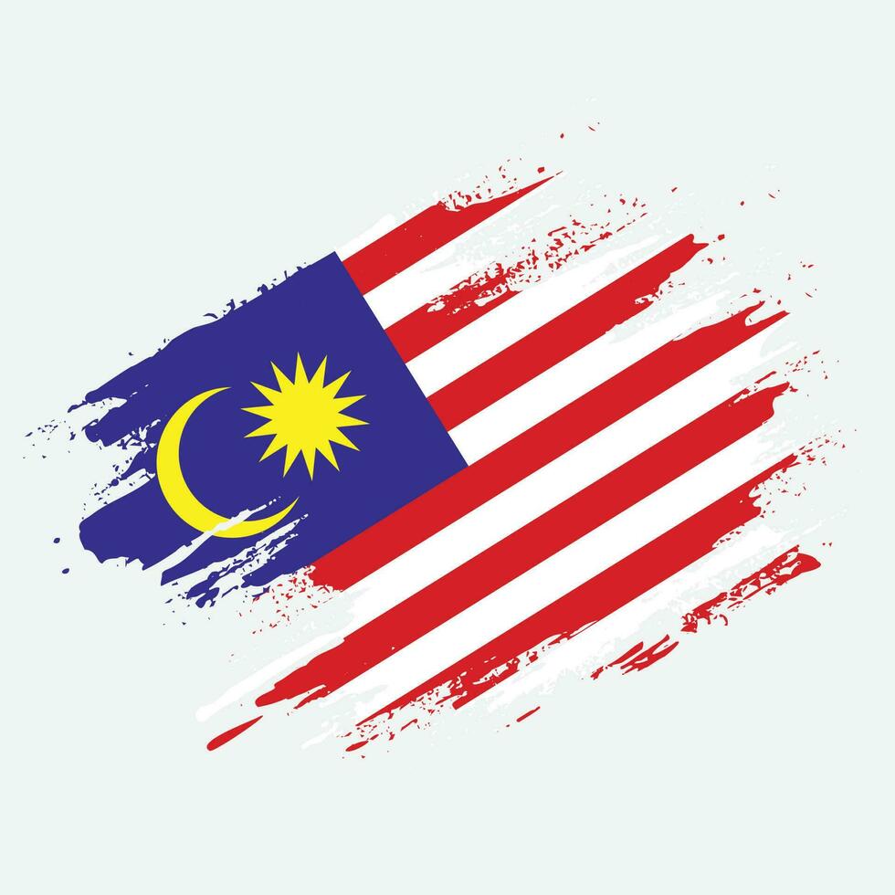 Malaysia grungy flag vector