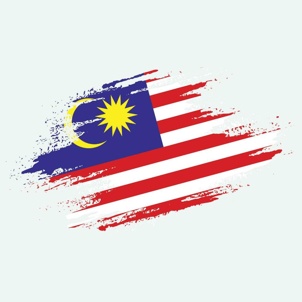 Malaysia grunge flag vector