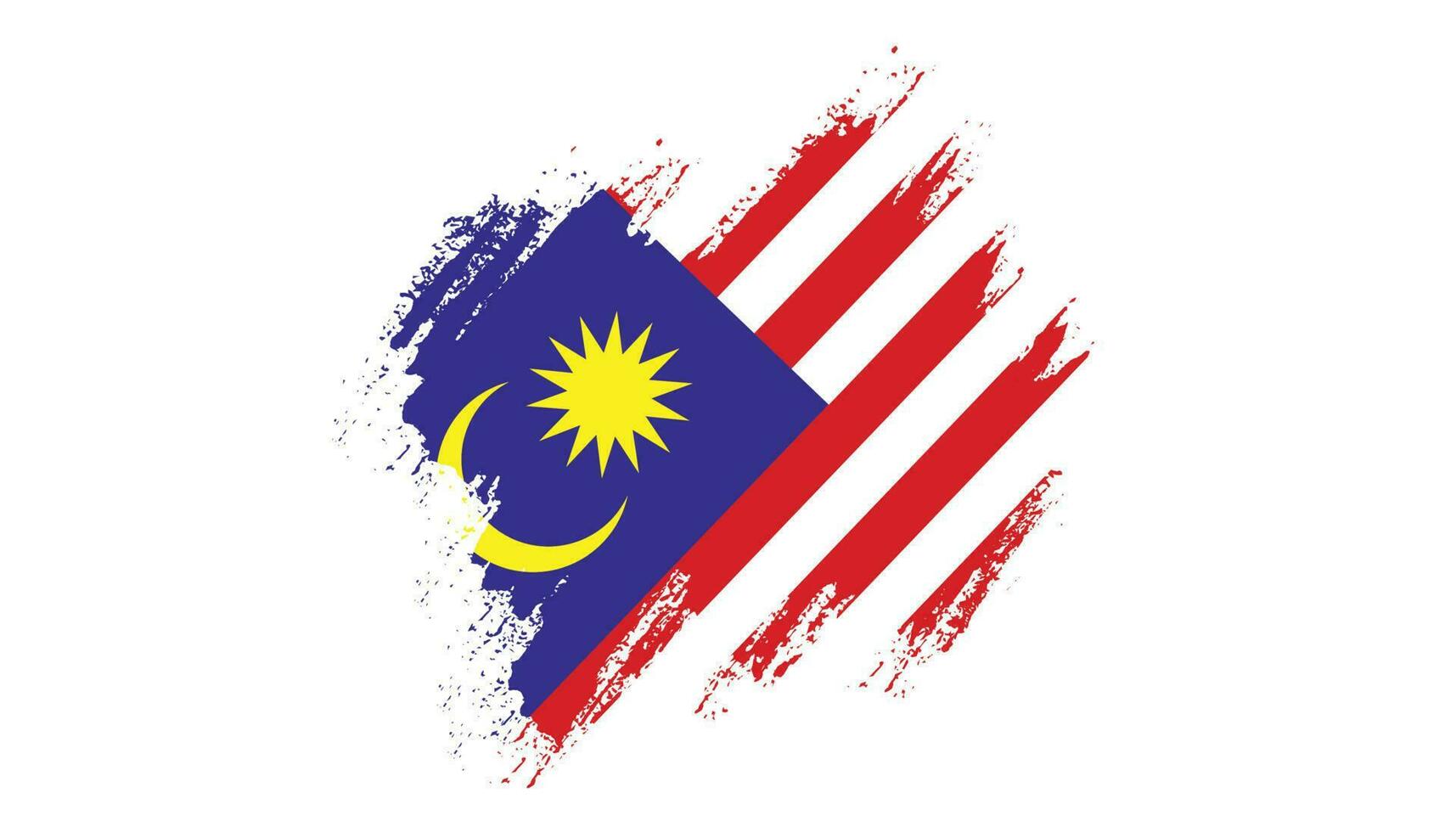 Malaysia grunge texture flag vector