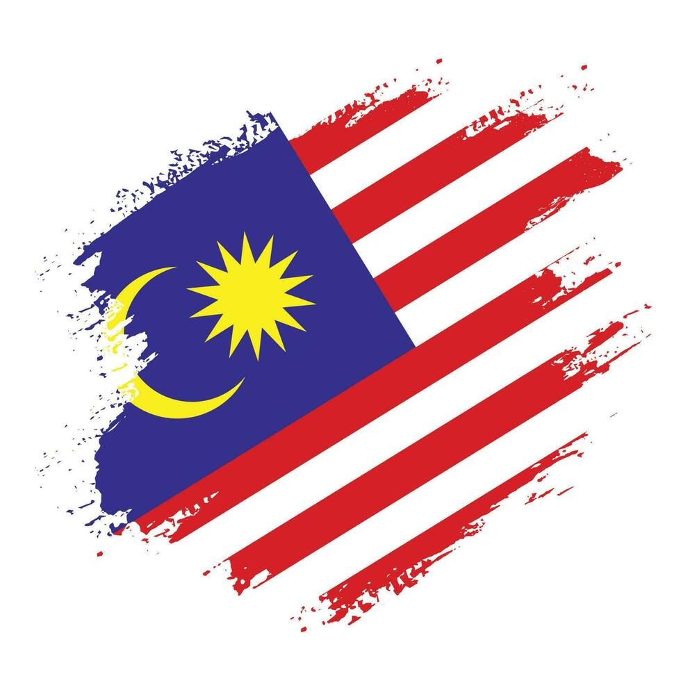 vector de bandera de textura de malasia profesional