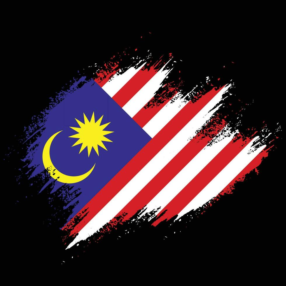 Malaysia splash flag vector