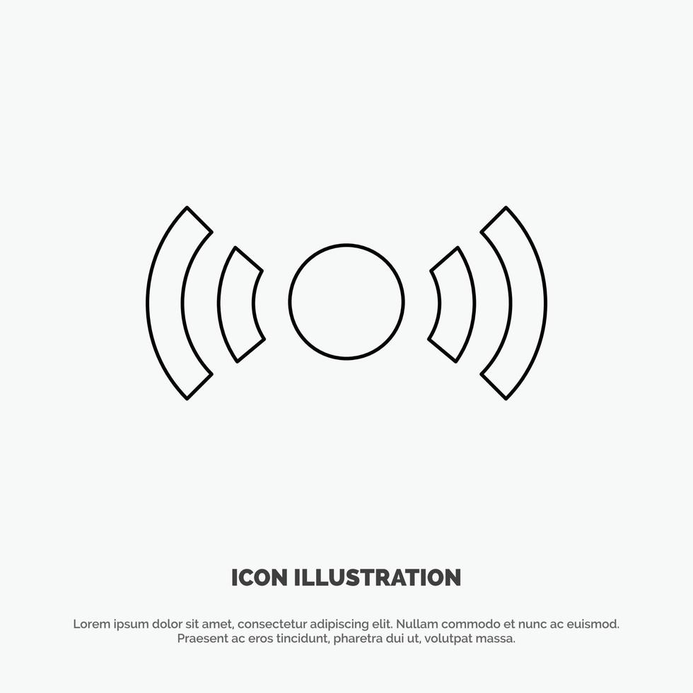 Basic Essential Signal Ui Ux Line Icon Vector