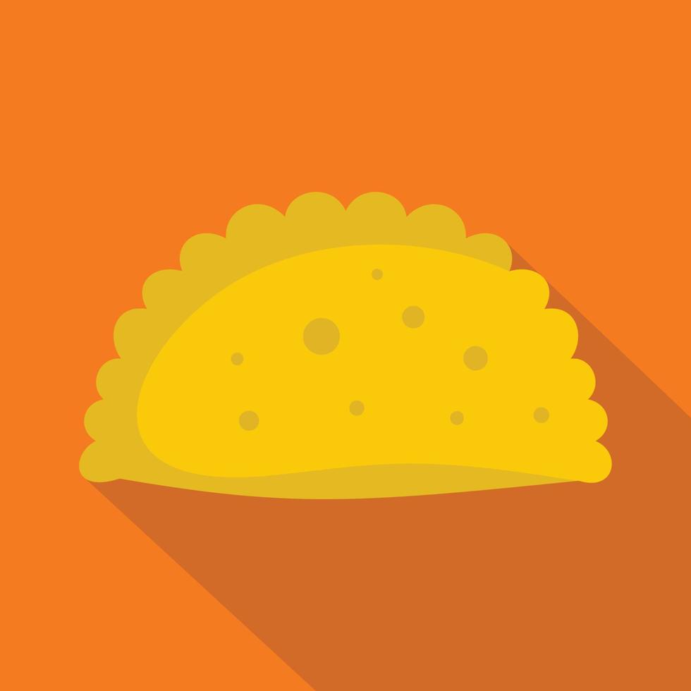 icono de empanada, estilo plano vector
