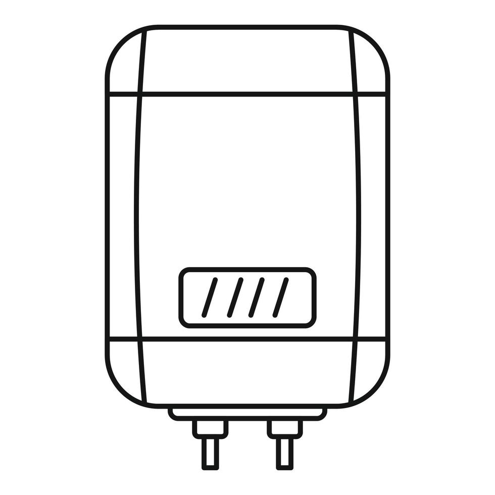 icono de caldera de panel digital, estilo de contorno vector