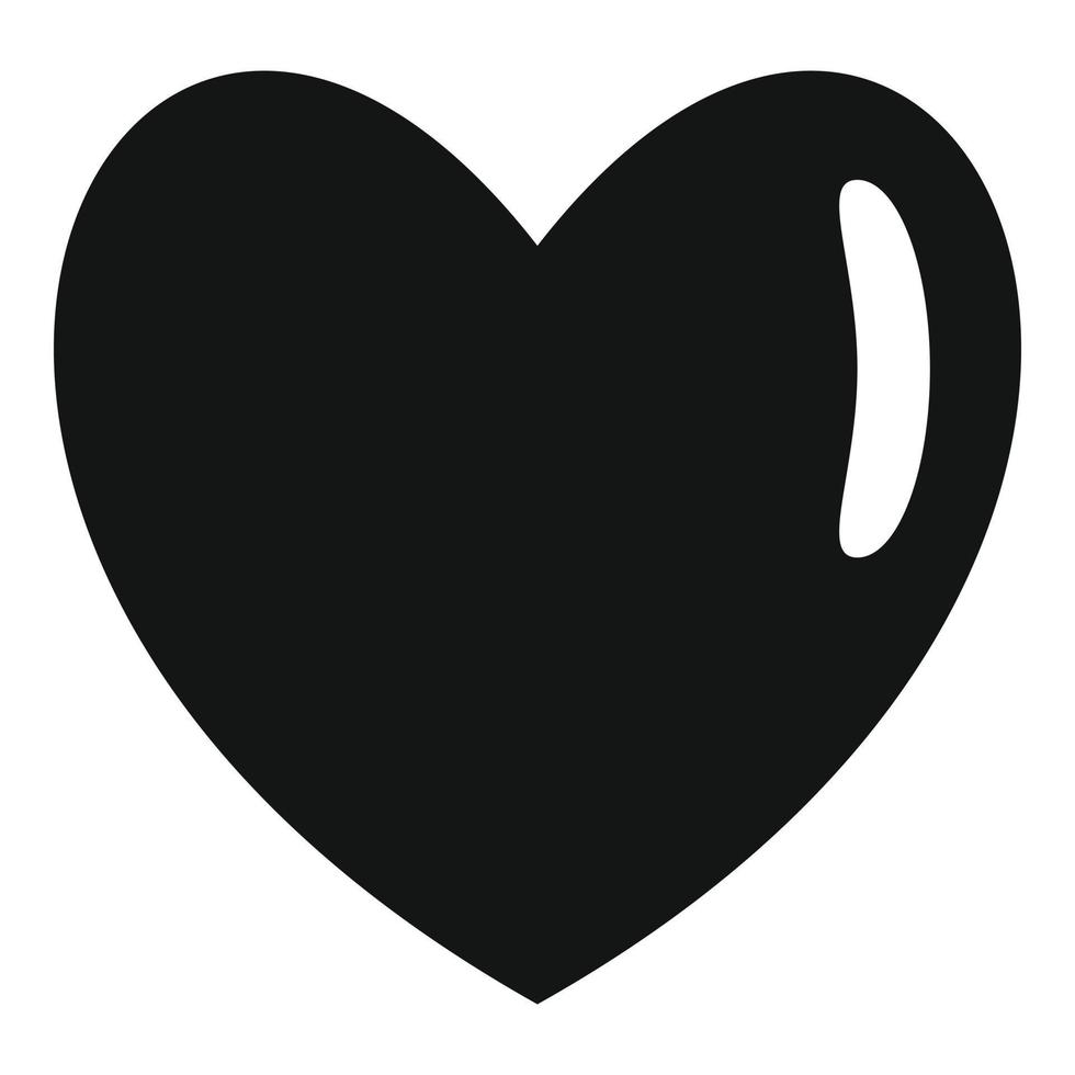 Warm human heart icon, simple style. vector