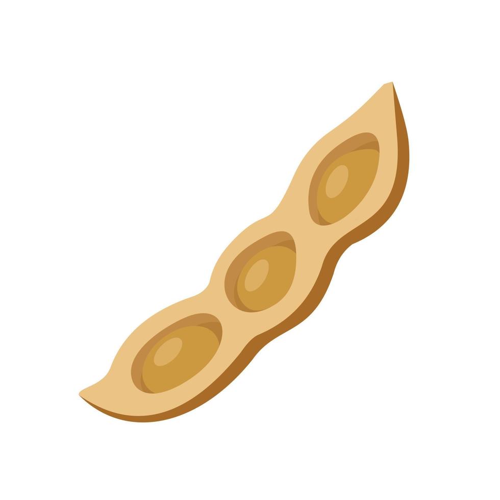 Brown peas icon, flat style vector