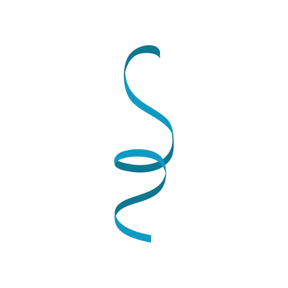 Curly ribbon icon, flat style vector