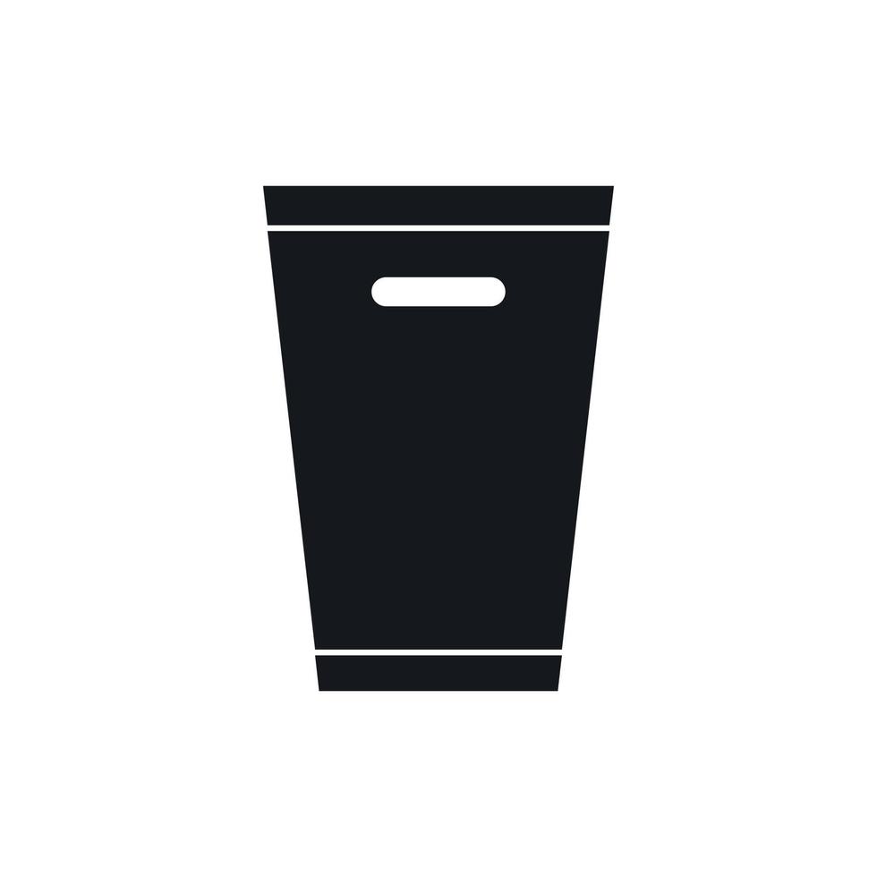 Trash can icon, simple style vector