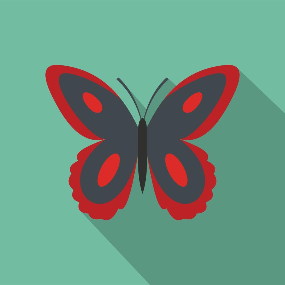 Spotted butterfly icon, flat style. vector