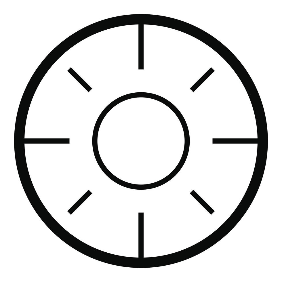 Backsight icon, simple style. vector