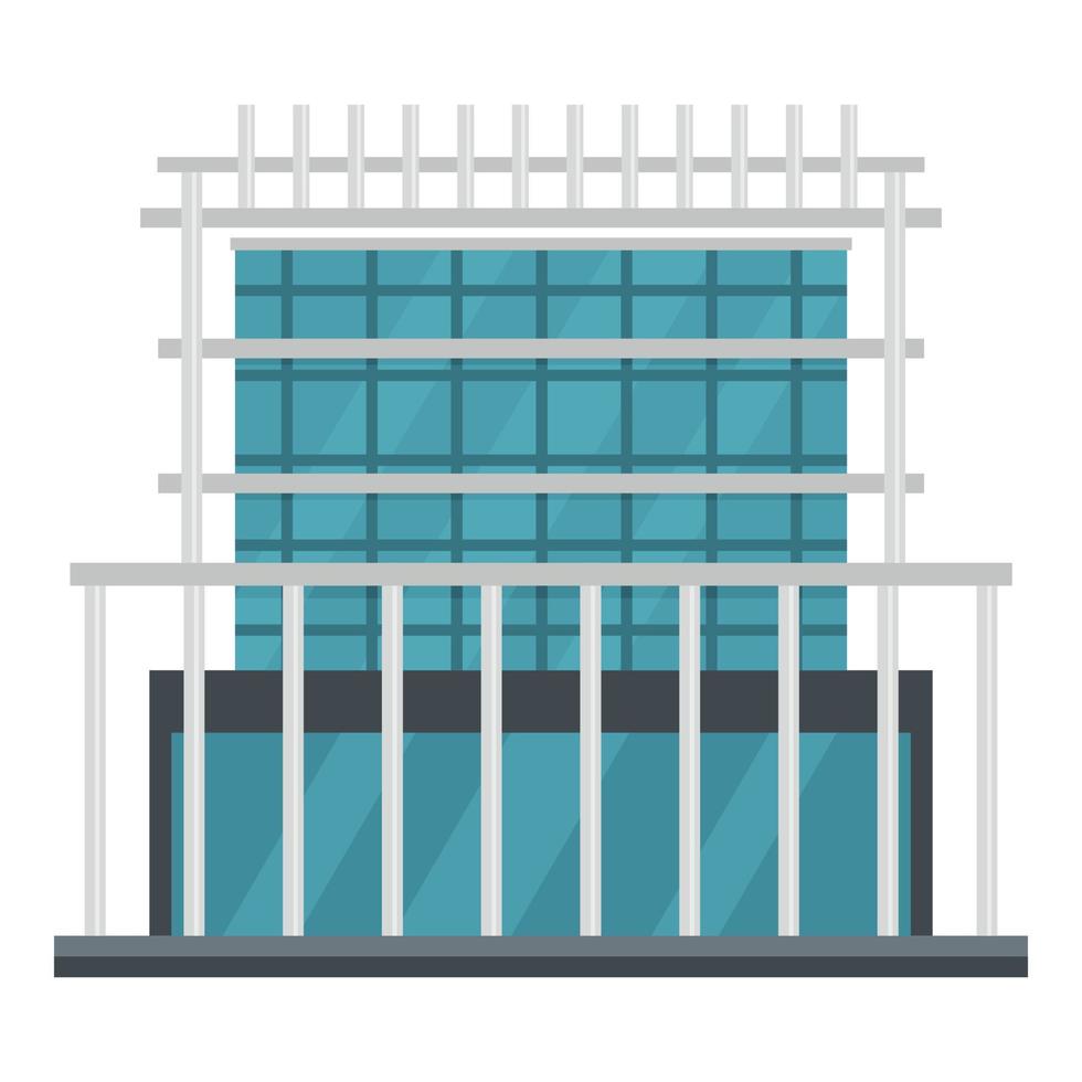 Construction of house icon, flat style vector