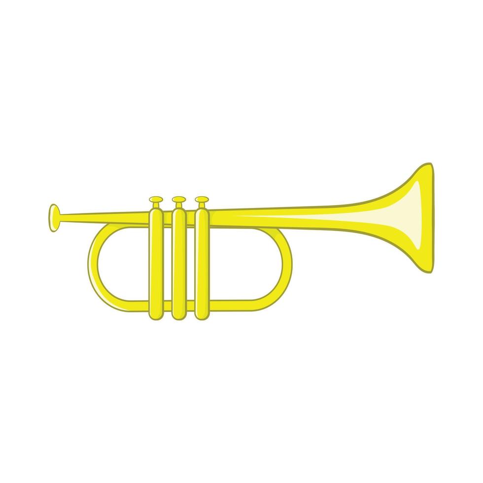 Music tube icon, cartoon style vector