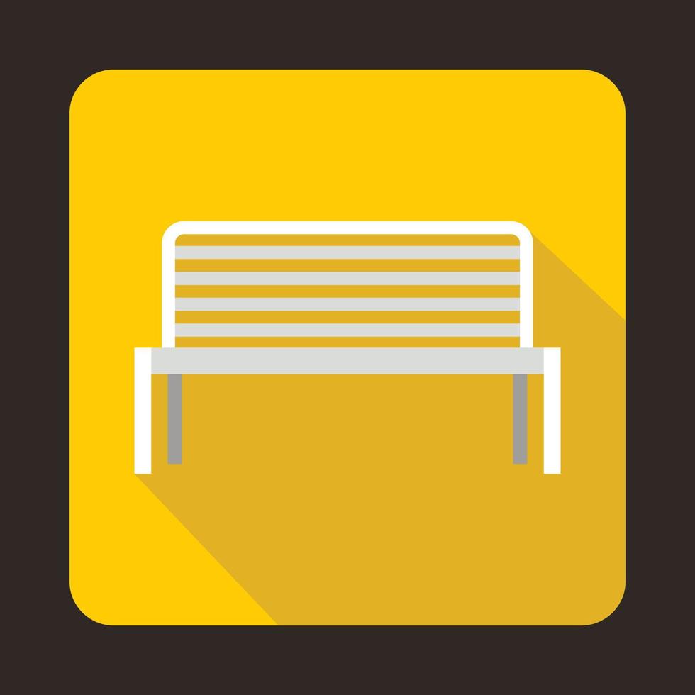 Bench icon, flat style vector