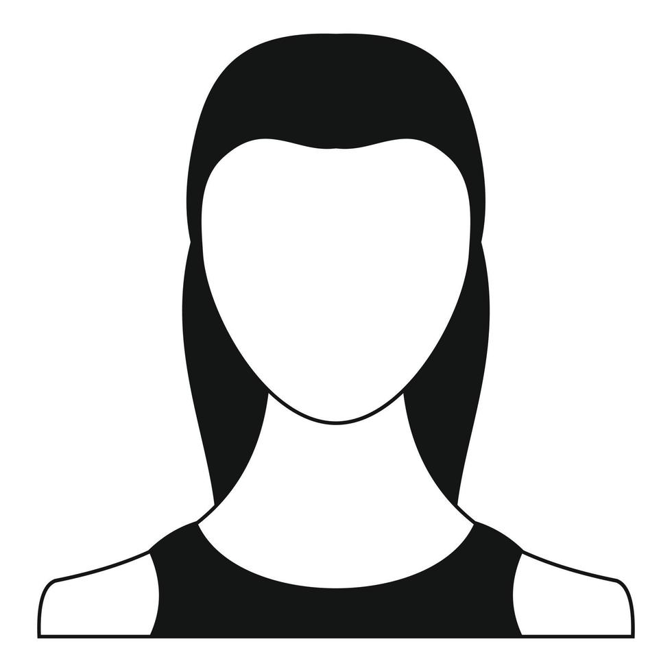 Female avatar icon vector simple