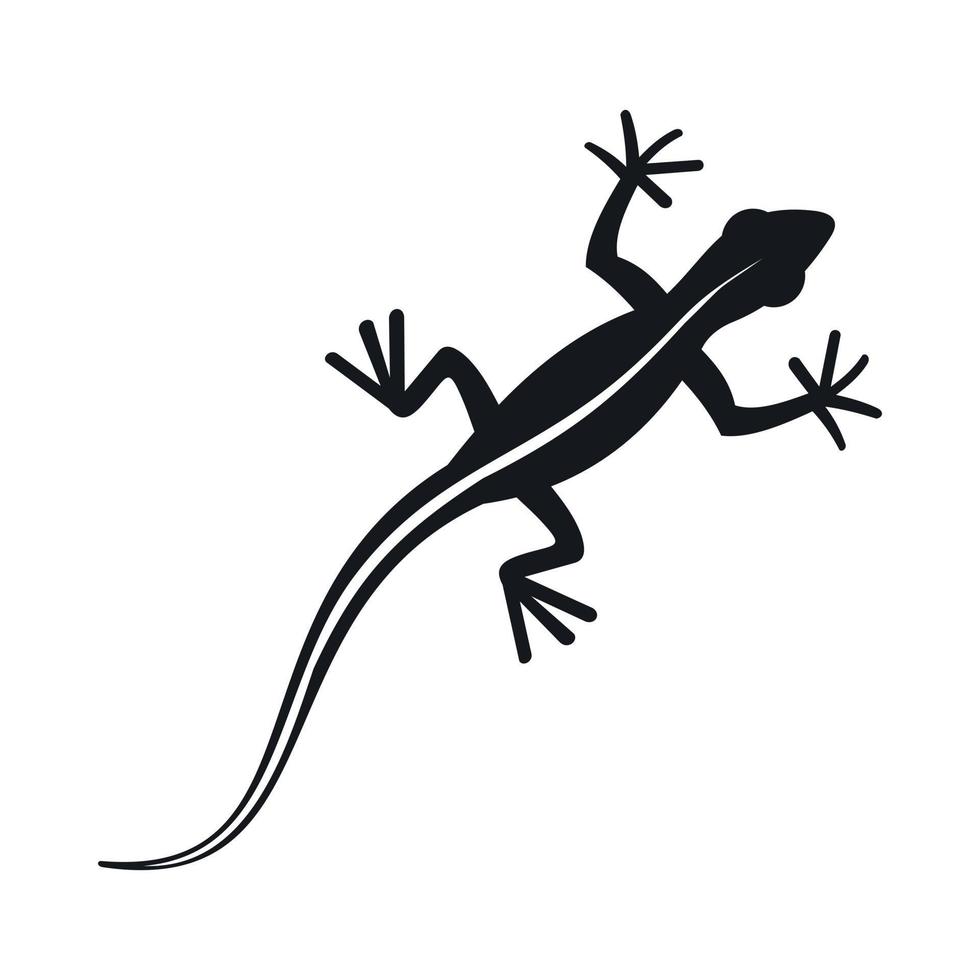 icono de lagarto, estilo simple vector