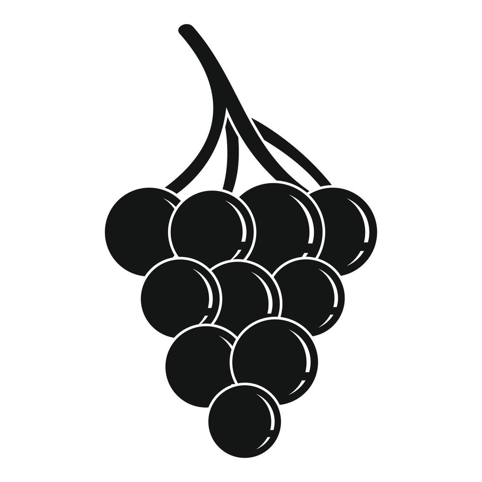 Small grape icon, simple style vector