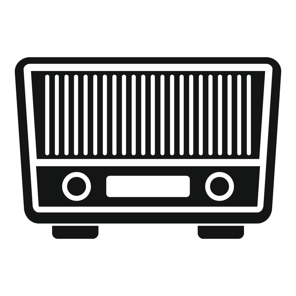 Fm radio icon, simple style vector