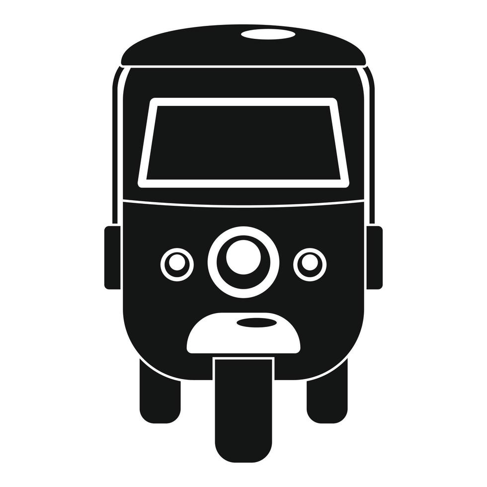 Rickshaw icon, simple style vector