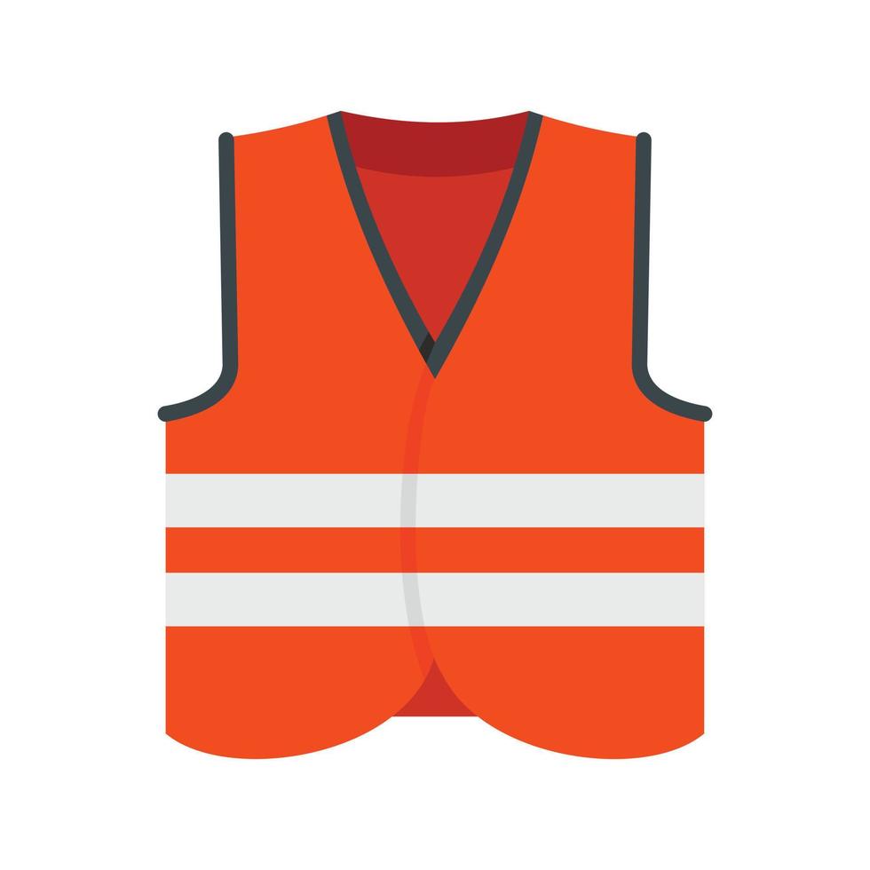 Road vest icon, flat style vector