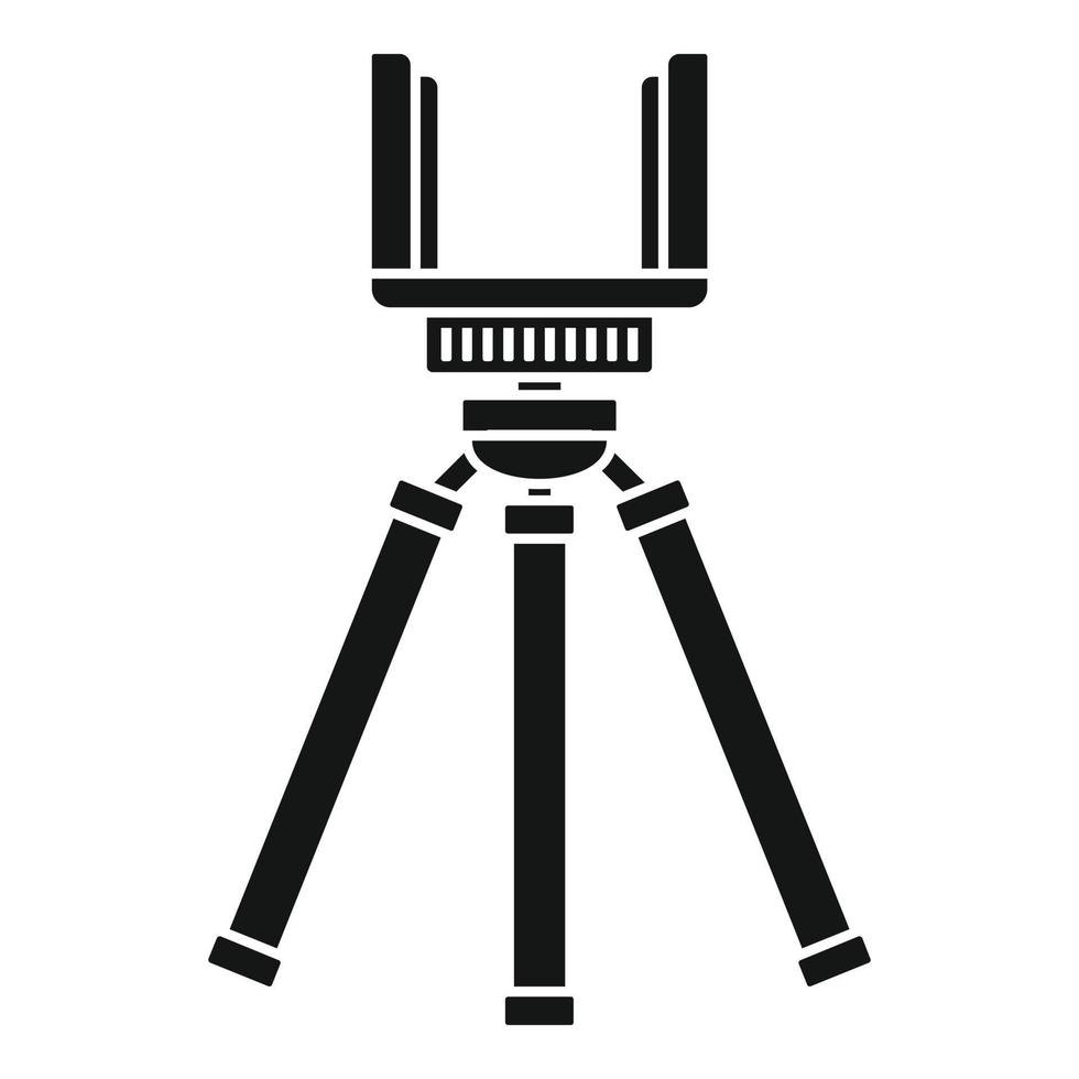 icono de trípode de teléfono inteligente, estilo simple vector