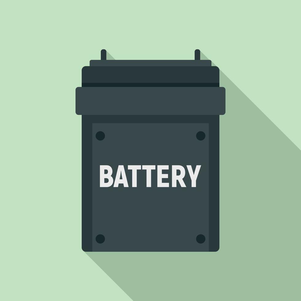 Camera battery icon, flat style vector