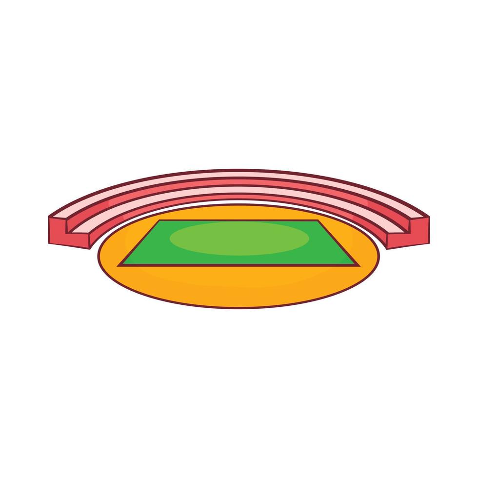 icono de estadio deportivo pequeño, estilo de dibujos animados vector