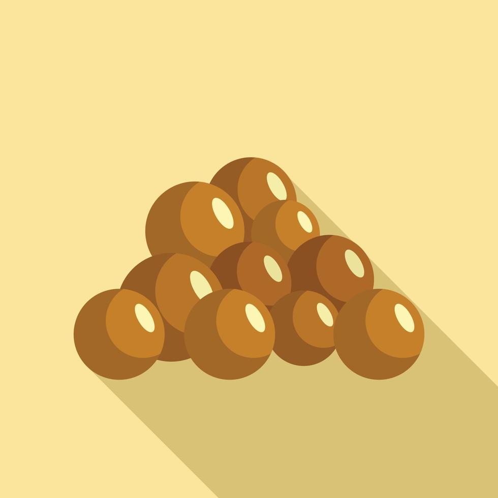 Mustard seed icon, flat style vector