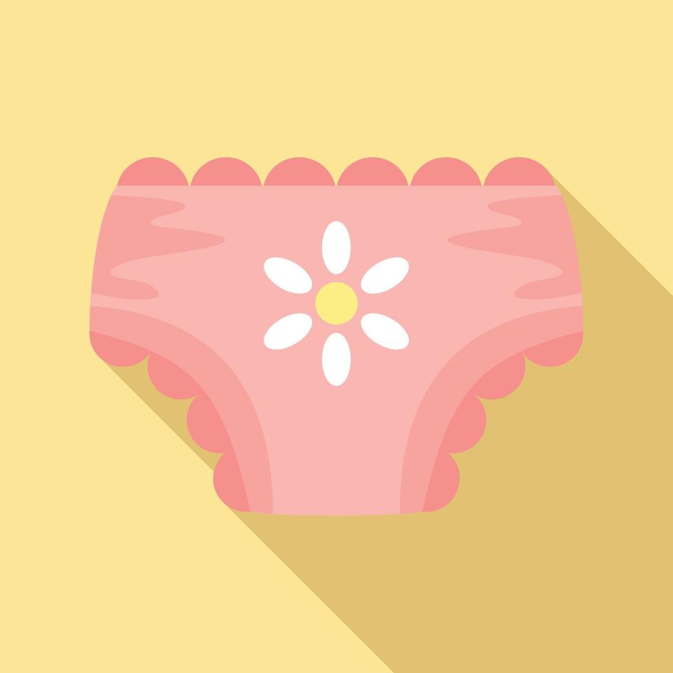 Baby girl nappy icon, flat style vector