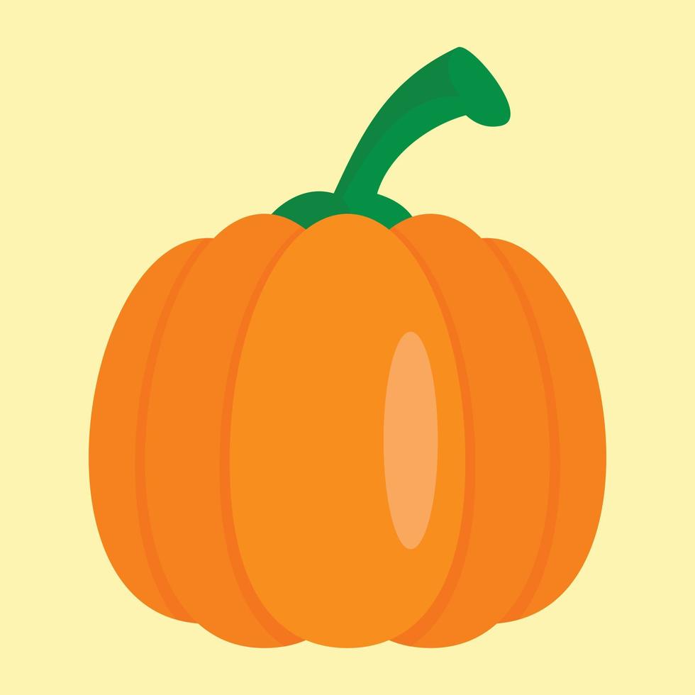 Pumpkin icon, flat style vector