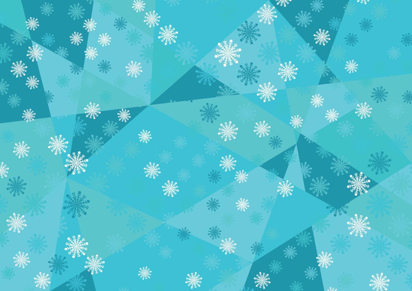 Abstract Background, polka dot Snowflakes, on a triangular pattern, vector illustration.
