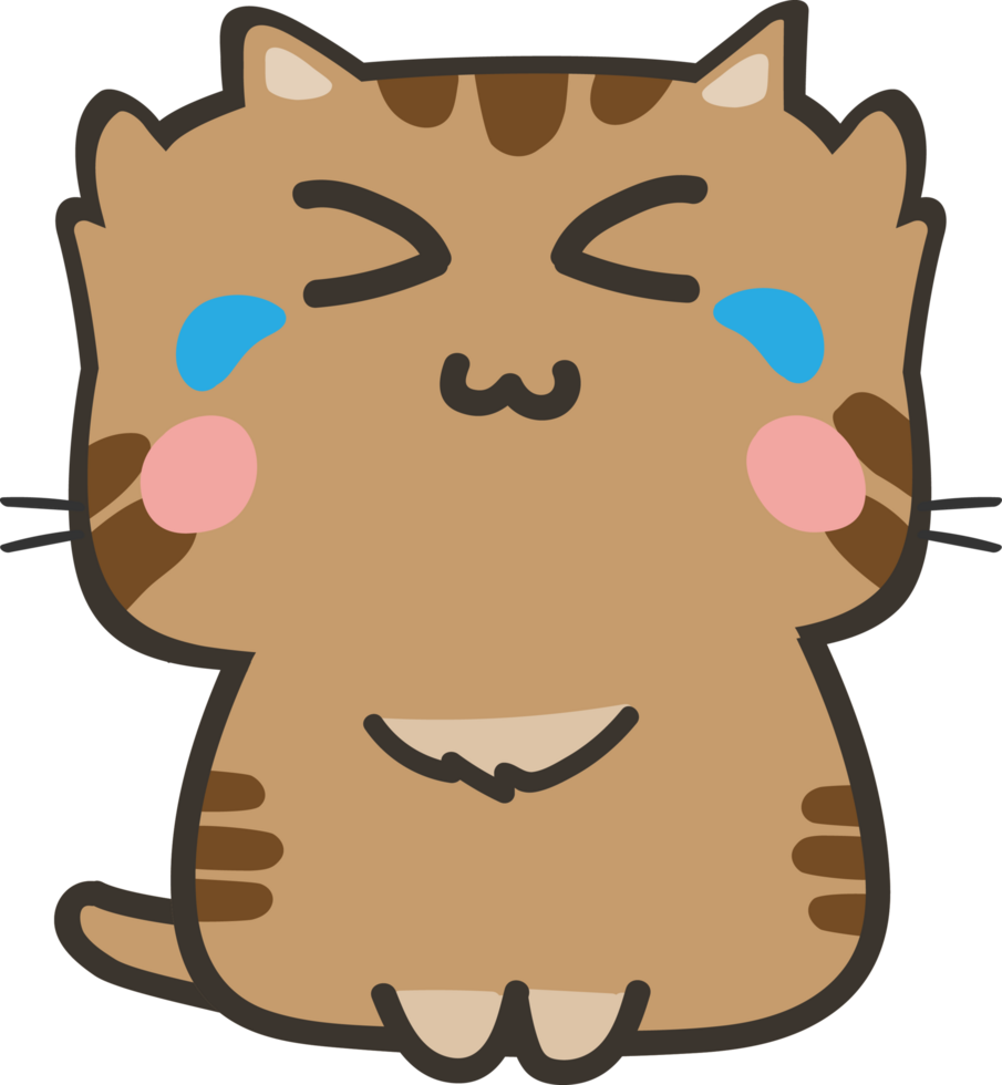 Cat cartoon character crop-out png