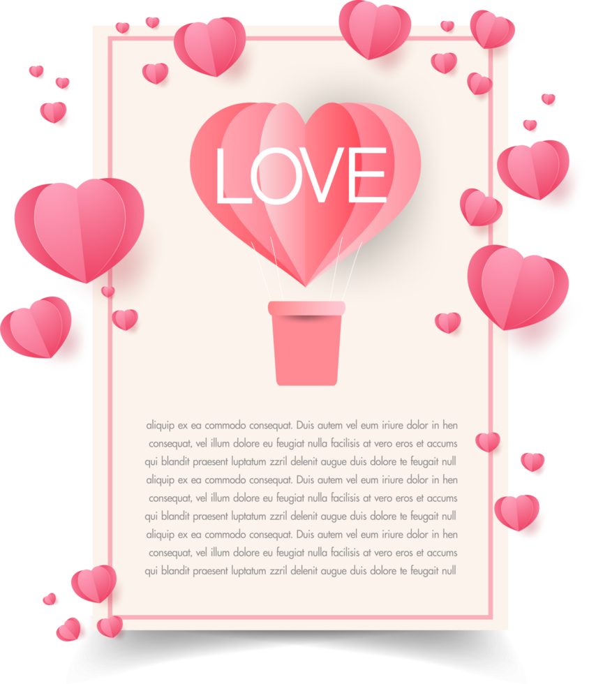 Liebe Valentinstag Crop-out-Design png