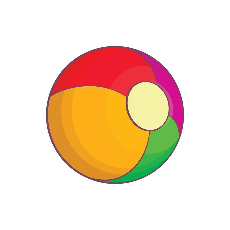 Ball icon, cartoon style vector