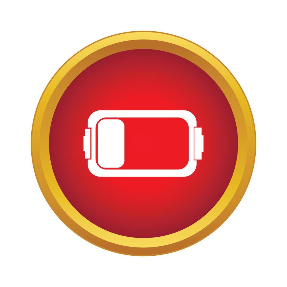 Battery icon, simple style vector