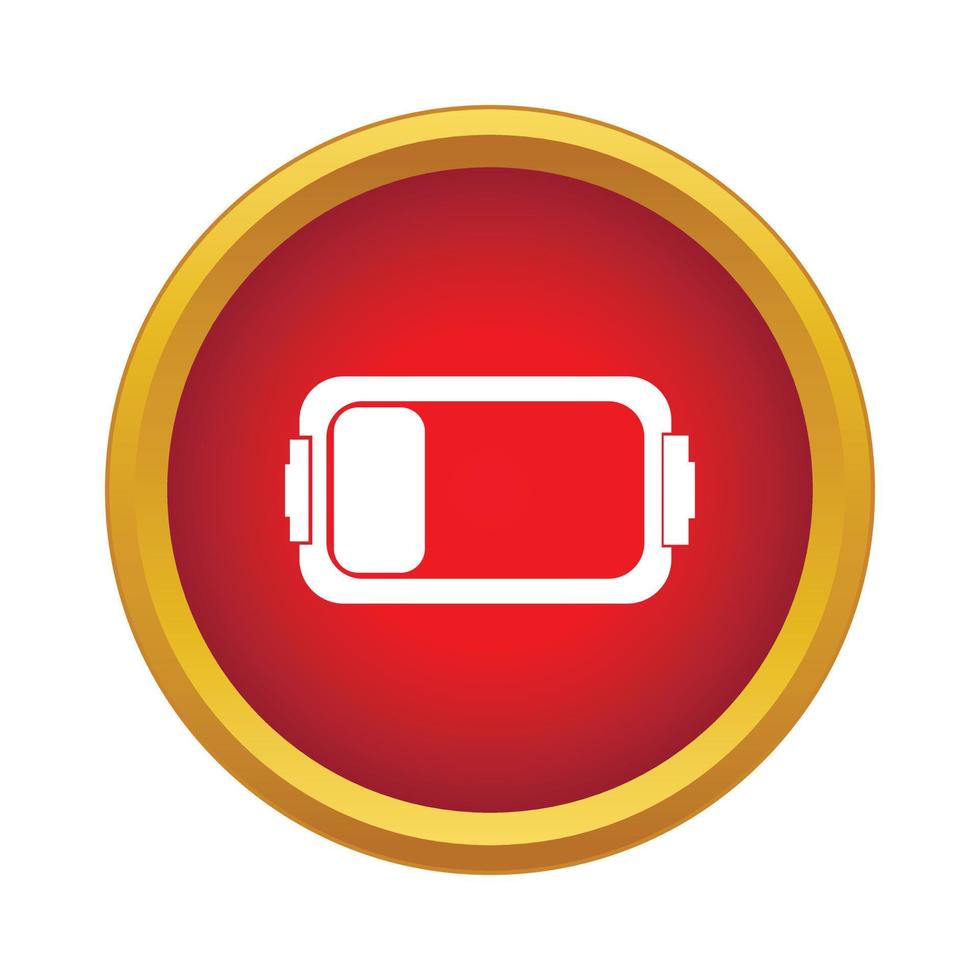 Battery icon, simple style vector